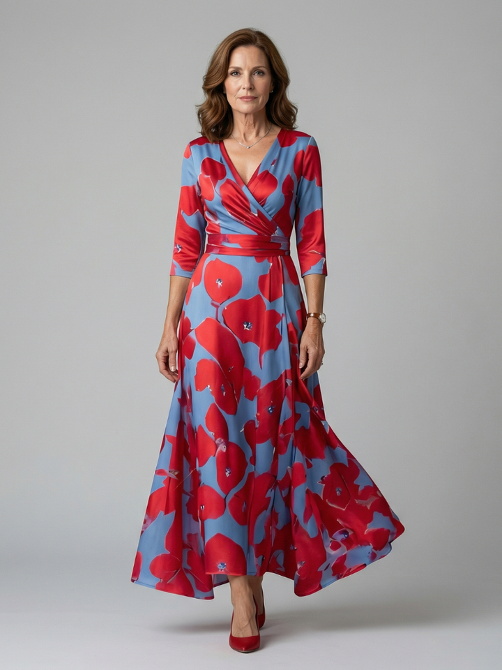 Taylor | Floral Wrap Maxi Dress for Women