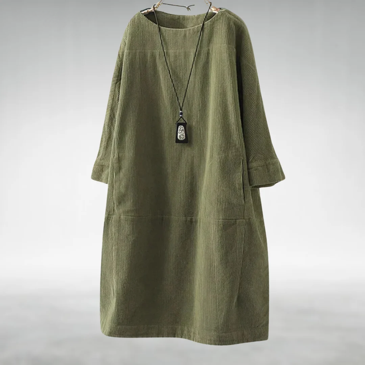 Maura | Relaxed Round-Neck Pocket Dress