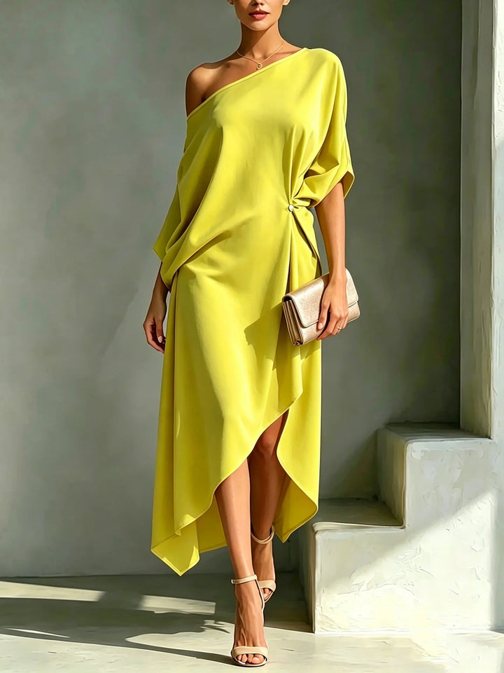 Whitney | Square-Neck Midi Dress for Women