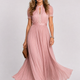 Violetta | Keyhole Neck Pleated Midi Dress