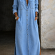 Delia | Button-Front Maxi Shirt Dress