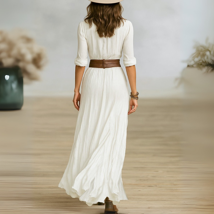 Ceryn | Flowing Long-Sleeve Maxi Dress for Women