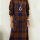 Edwina | Plaid Pocket Shift Midi