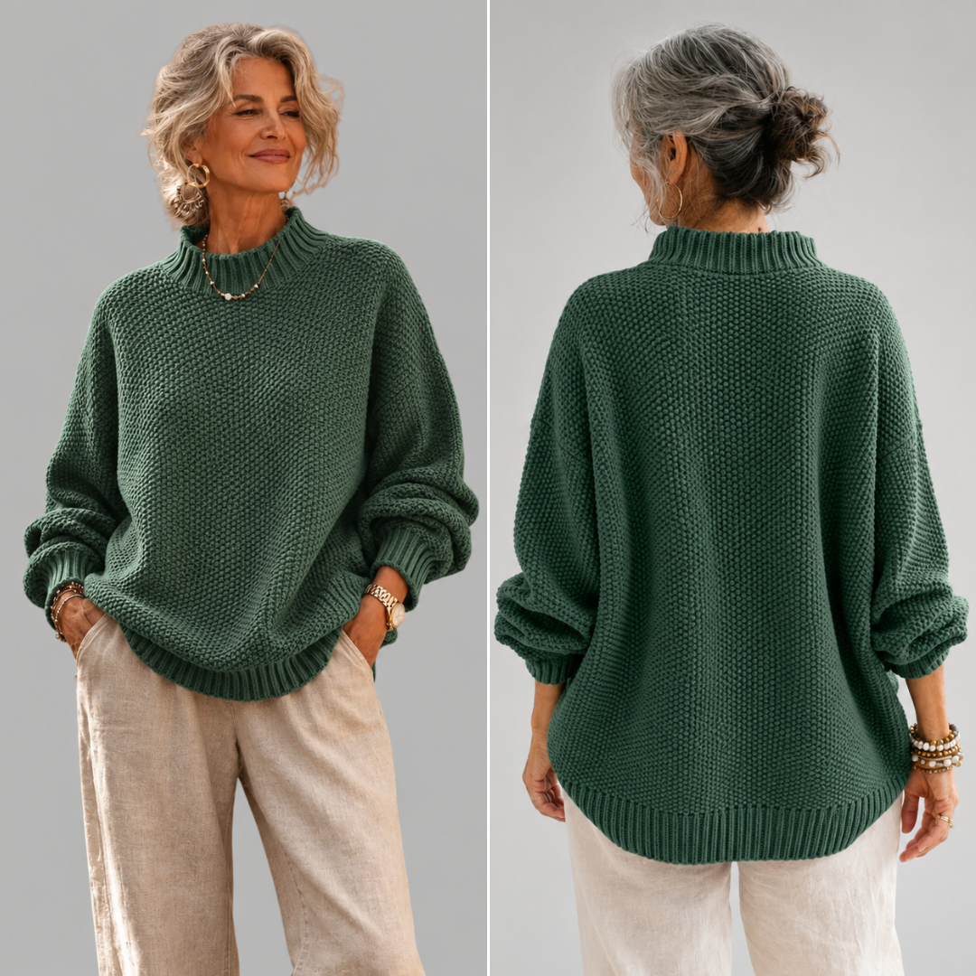 Kristen | Relaxed Mock Neck Sweater