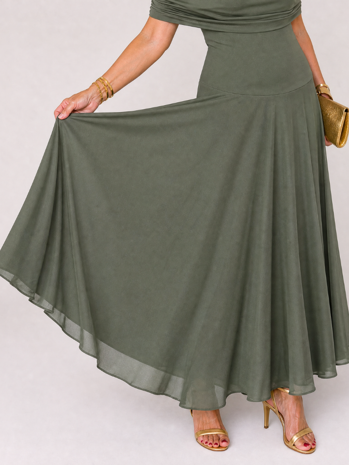 Auora | Smocked Off Shoulder Maxi Dress