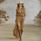 Ceryn | Flowing Long-Sleeve Maxi Dress for Women