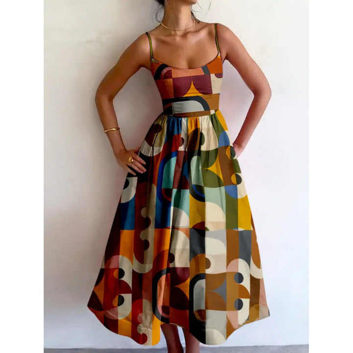 Marcelline Modern Muse midi dress by Bennett and Lowe, featuring elegant design and stylish fabric in a full-length view.