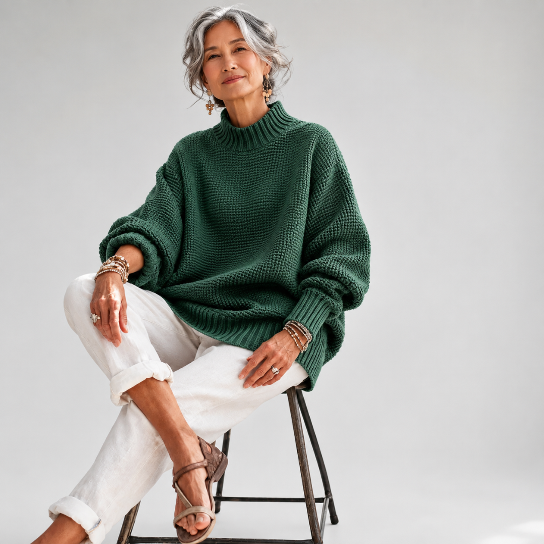 Kristen | Relaxed Mock Neck Sweater