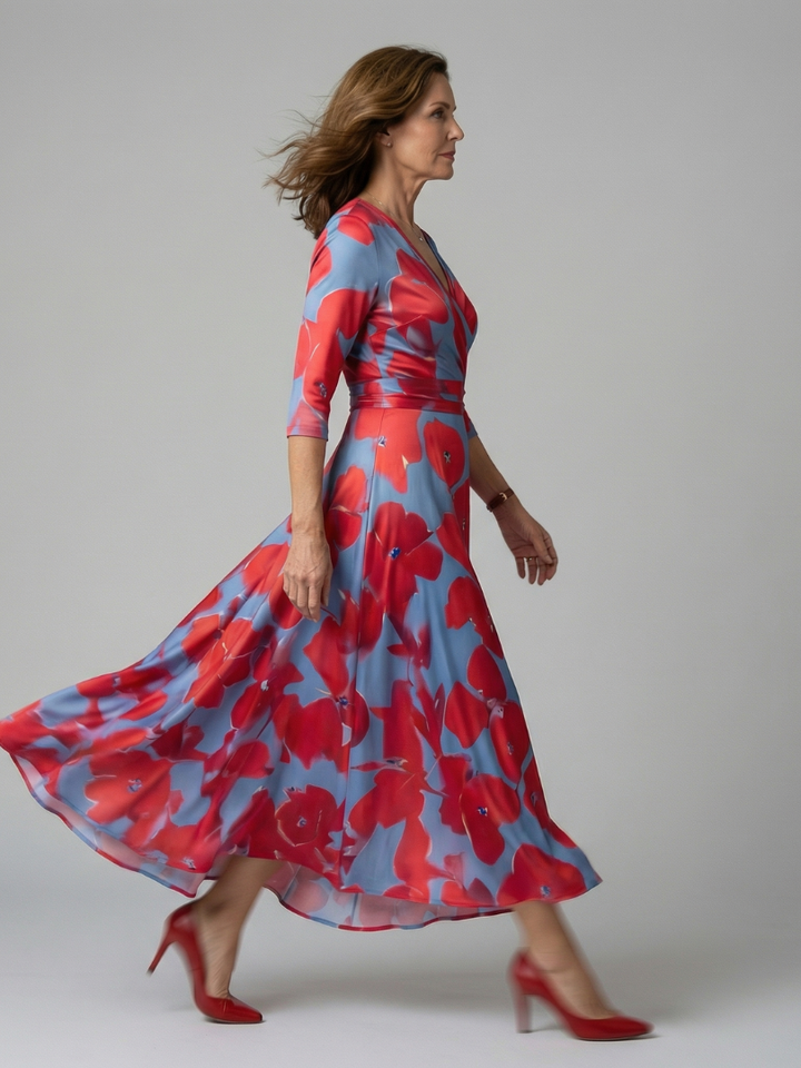 Taylor | Floral Wrap Maxi Dress for Women