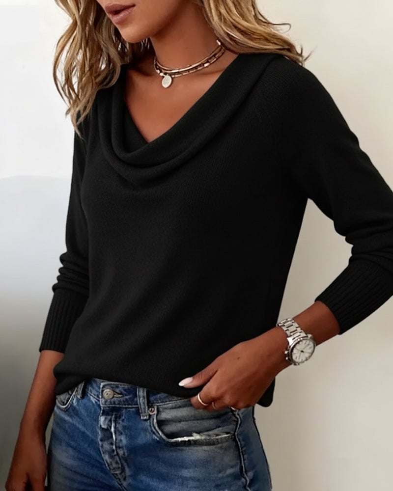 Odelia | Cowl Neck Long Sleeve Sweater