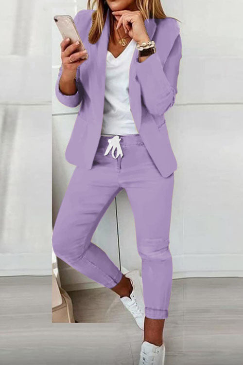 Jessica relaxed everyday pants set by Bennett and Lowe, featuring comfortable matching pants and top in a casual, stylish design.
