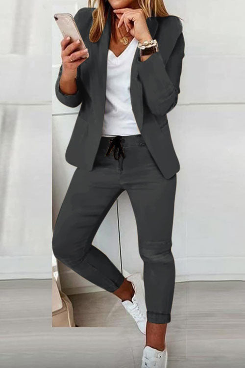 Jessica relaxed everyday pants set by Bennett and Lowe featuring comfortable matching top and pants in soft fabric.