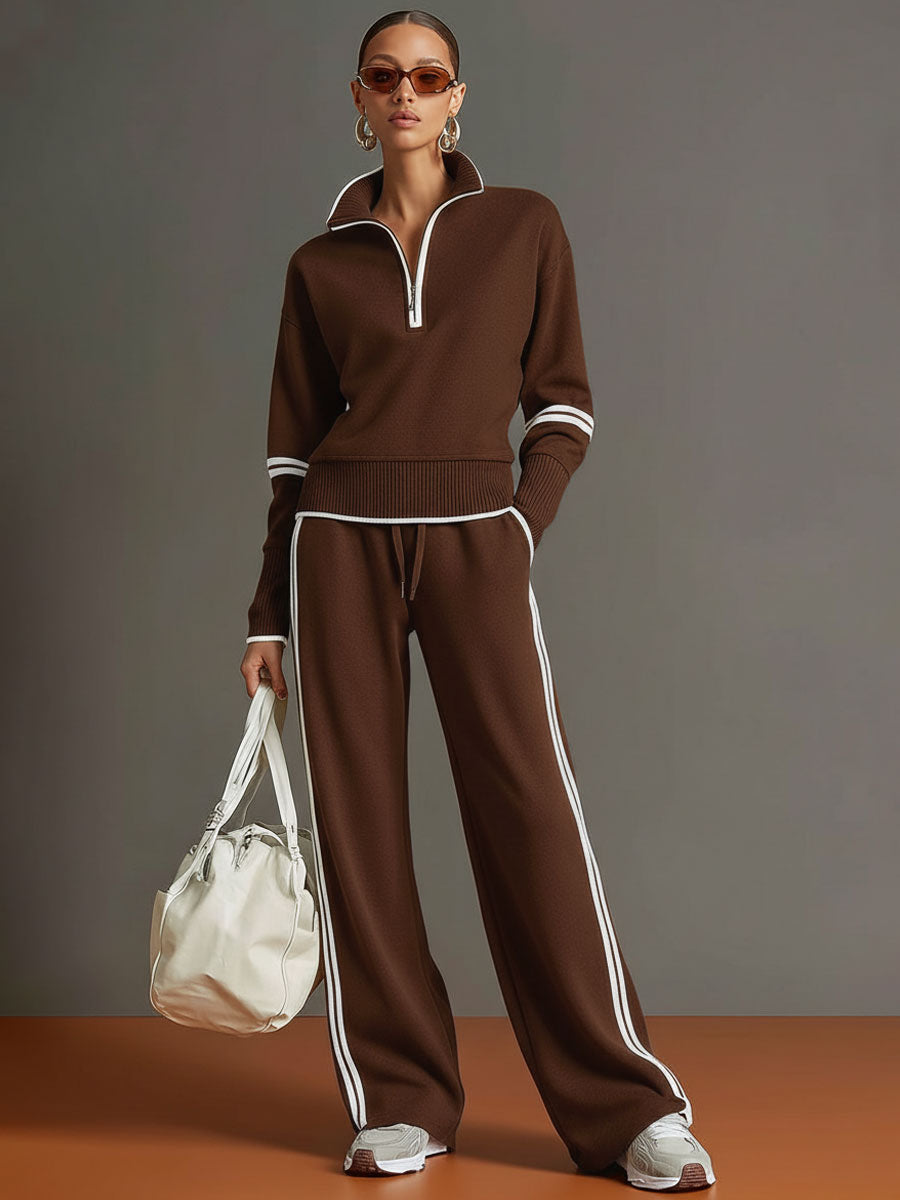 Christine blouse and wide-leg pants set by Bennett and Lowe, featuring a stylish coordinated outfit for women.