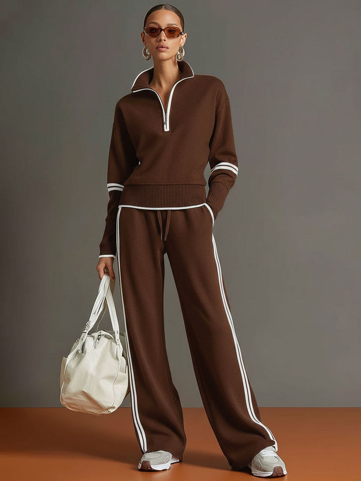 Christine blouse and wide-leg pants set by Bennett and Lowe, featuring a stylish coordinated outfit for women.