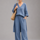 Onyx | Loose Tunic Top Wide Leg Pant Set