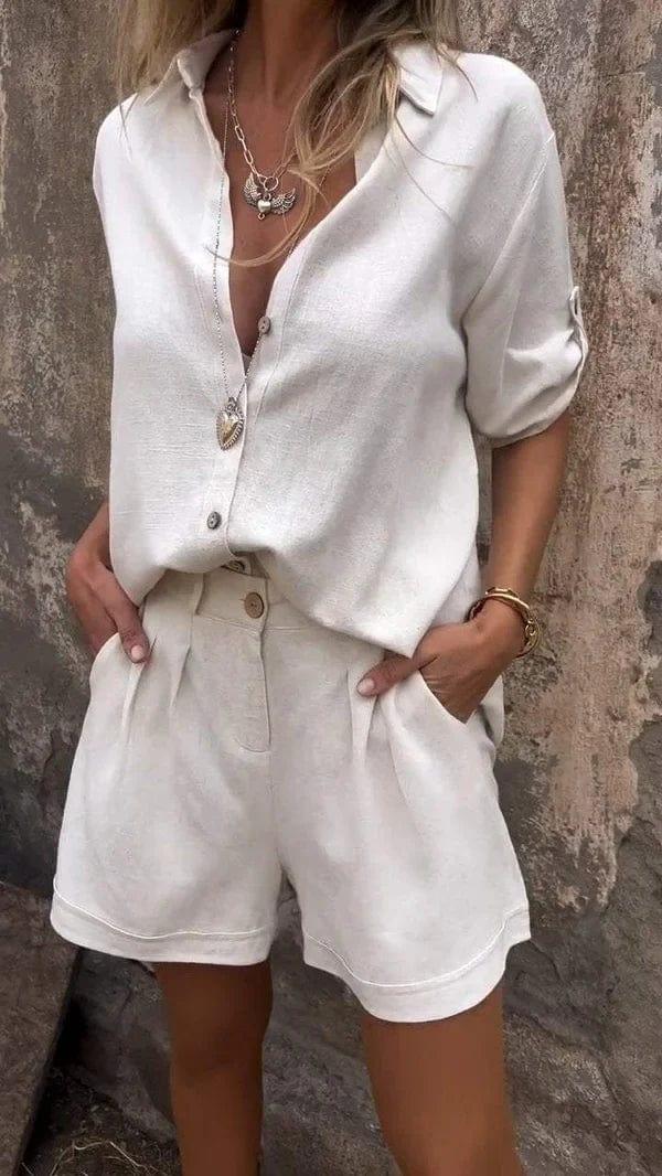 Bennett and Lowe Shannon relaxed two-piece pants suit featuring comfortable, stylish matching top and pants in a casual fit.