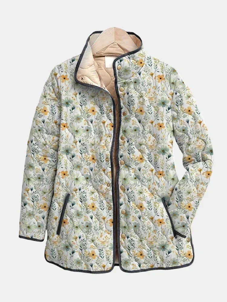 Nadine | Floral-Print Quilted Jacket