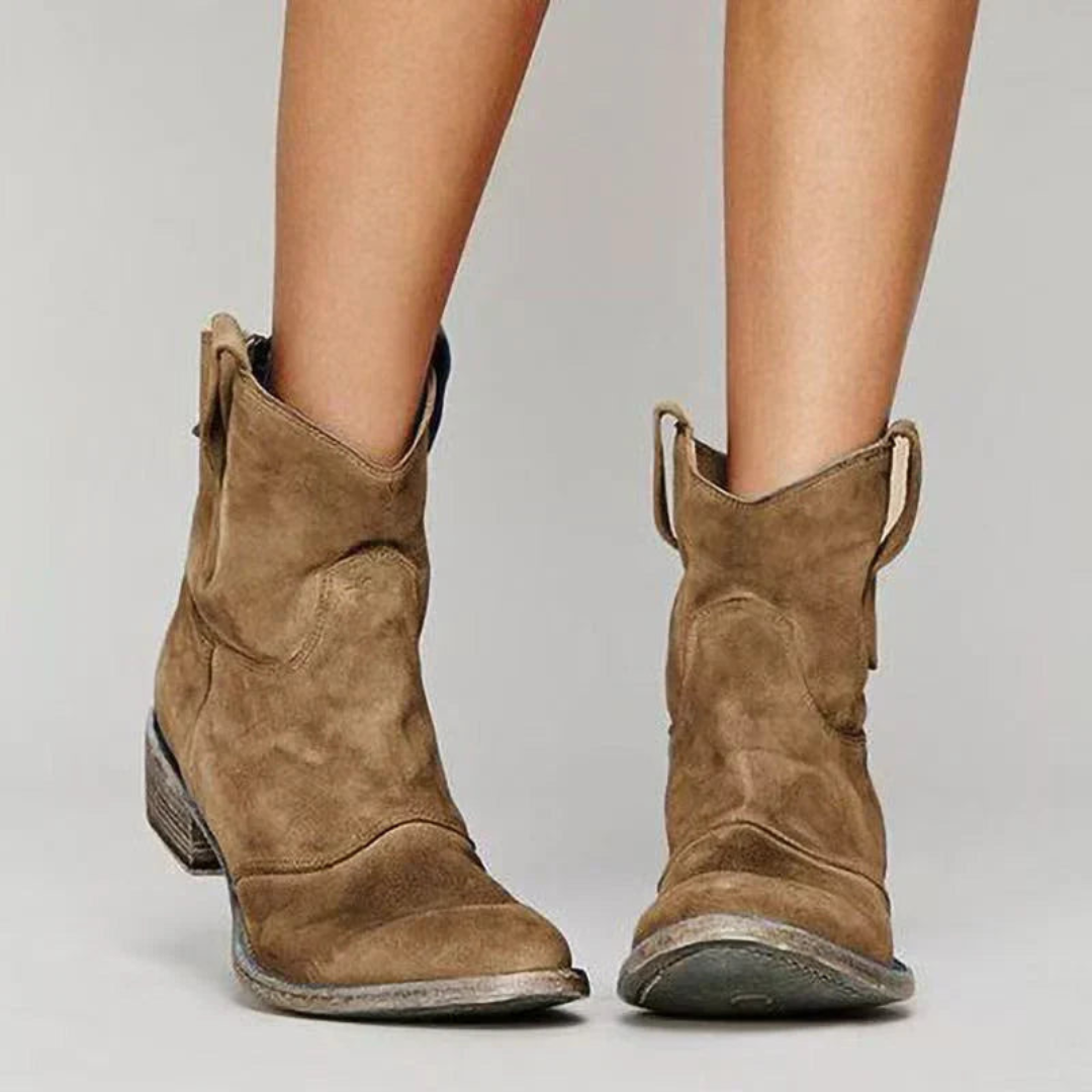 Charlotte Bennett and Lowe comfort suede ankle boots, featuring a sleek design and ankle-height style in soft suede.