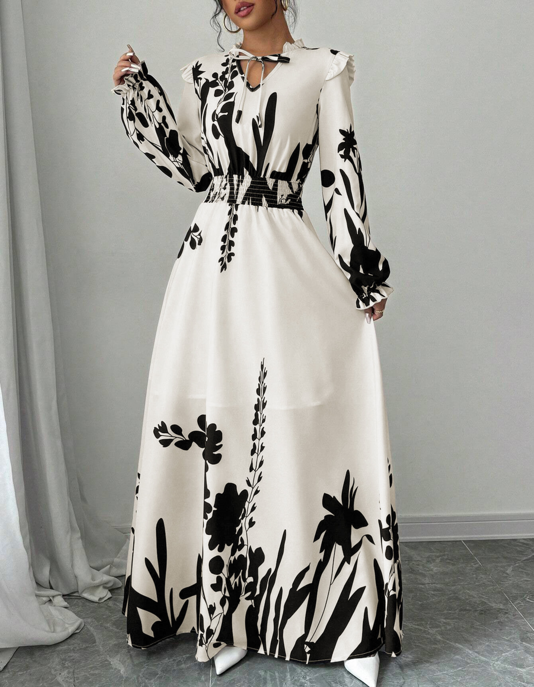Lindsey | Romantic Long-Sleeve Maxi Dress for Women