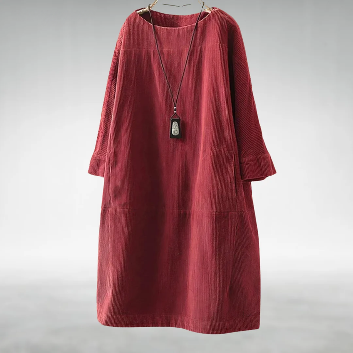Maura | Relaxed Round-Neck Pocket Dress