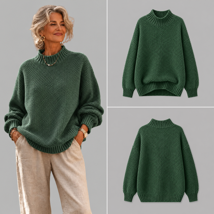 Kristen | Relaxed Mock Neck Sweater