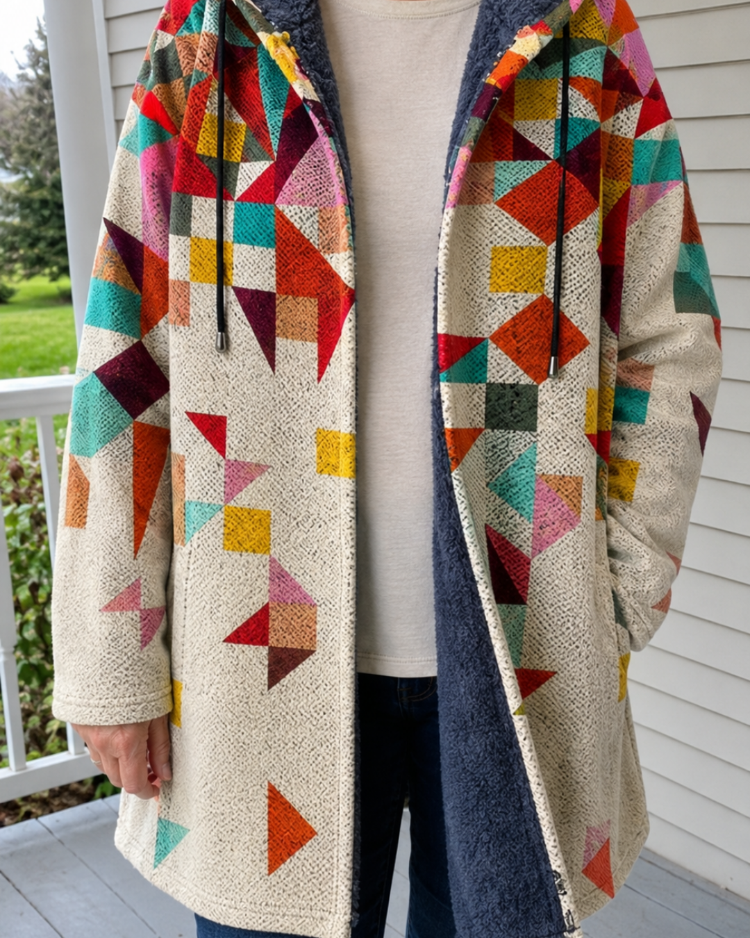 Dorothy | Geometric Longline Cardigan