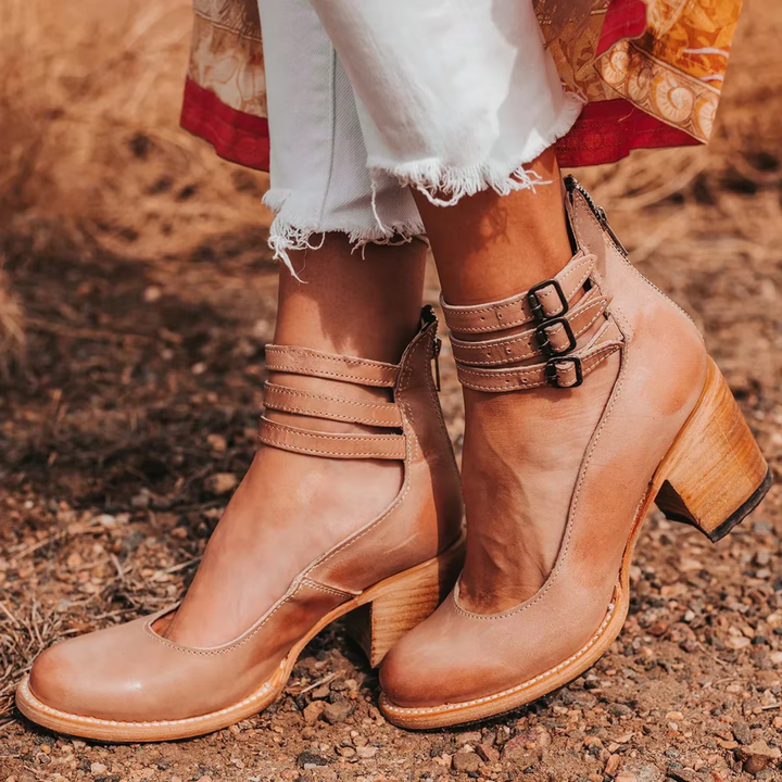 Vanessa | Multi-Strap Block-Heel Shoes