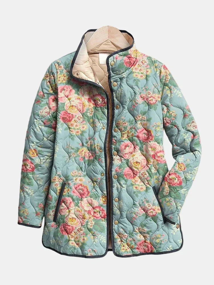 Isabelle | Floral-Print Quilted Jacket