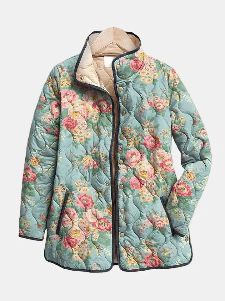 Isabelle | Floral-Print Quilted Jacket