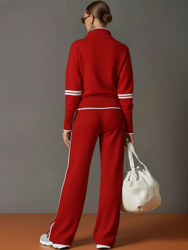 Christine blouse and wide-leg pants set by Bennett and Lowe, featuring a stylish coordinated outfit with a blouse and matching pants.