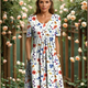 Marianne | Elegant Floral Midi Dress