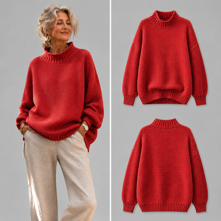 Kristen | Relaxed Mock Neck Sweater