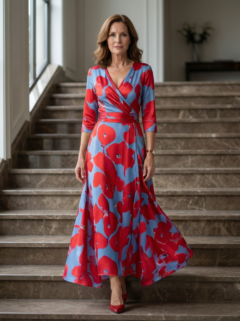 Taylor | Floral Wrap Maxi Dress for Women