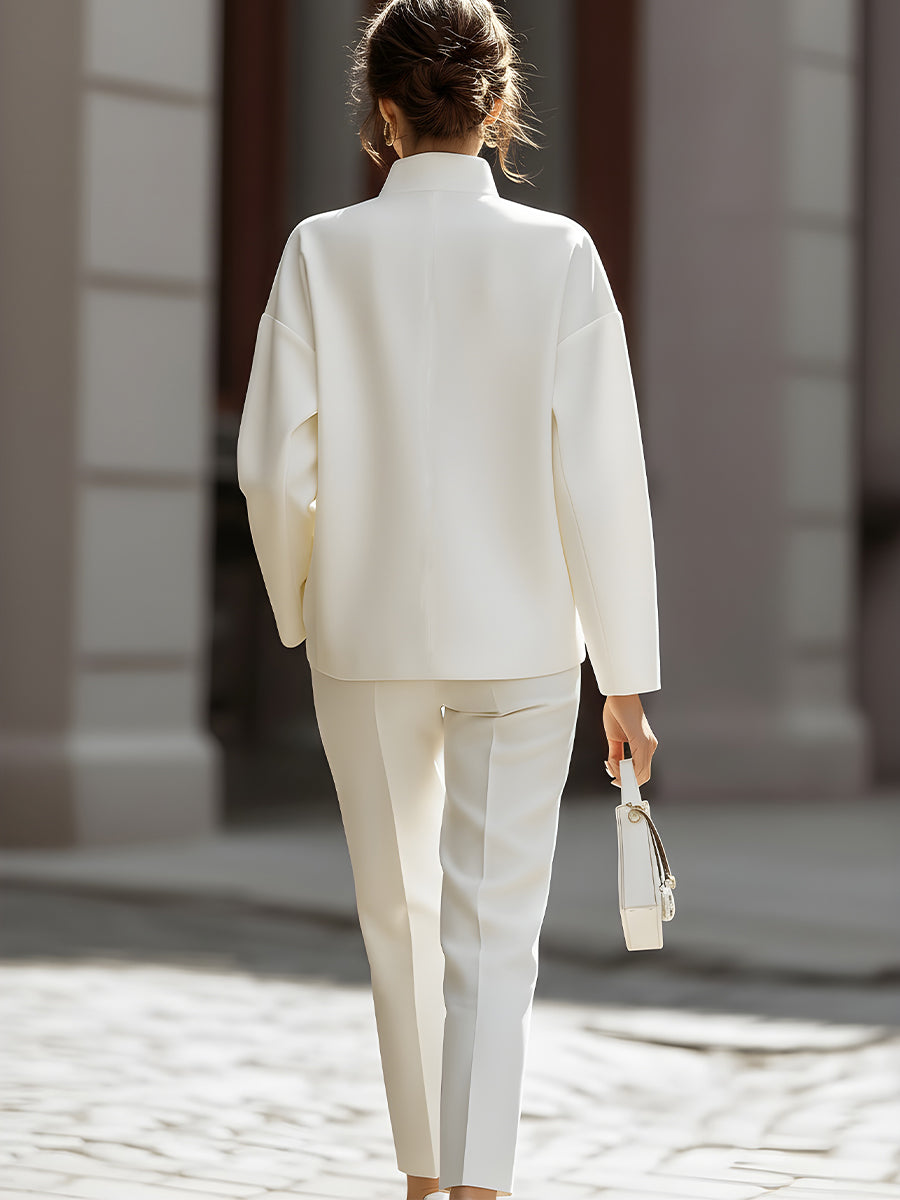 Bennett and Lowe Morgan layered three-piece pants set, featuring stylish coordinated pieces for a modern, versatile look.