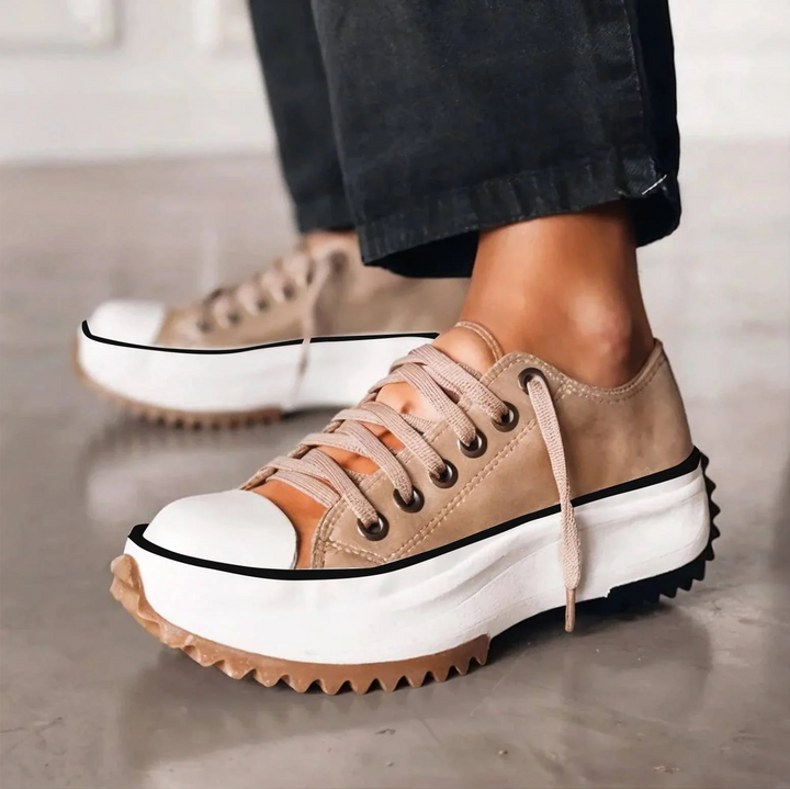Junie lace-up platform sneaker by Bennett and Lowe, featuring a chunky sole and casual low-top design