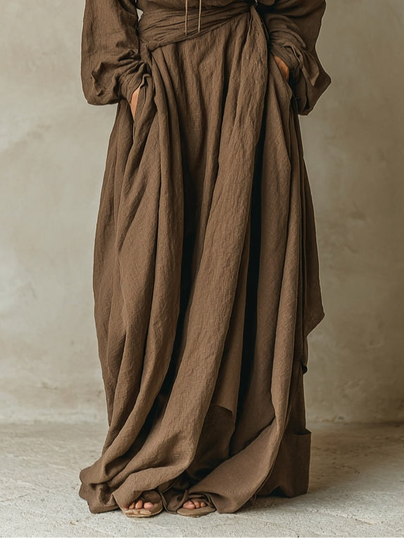 Brianna | Hooded Loose Maxi Dress