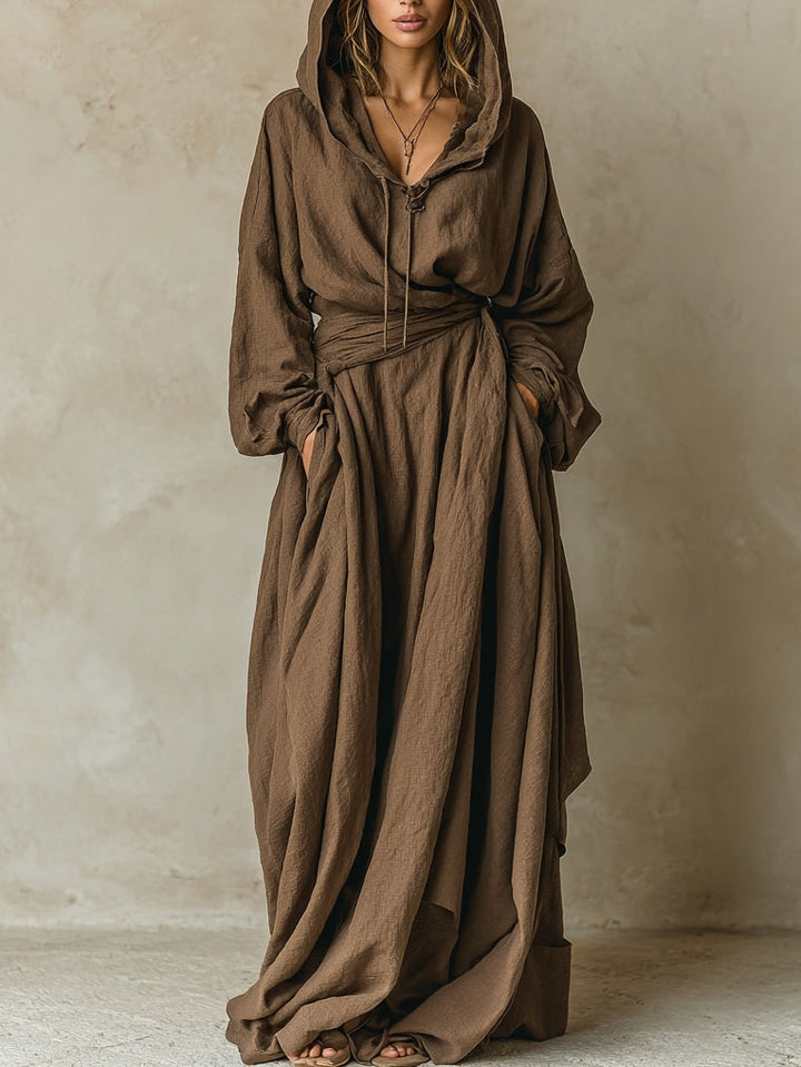 Brianna | Hooded Loose Maxi Dress