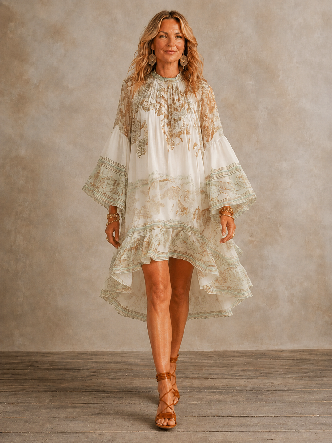 Isabella Ruffle Hem Mini dress by Bennett & Lowe, featuring a stylish ruffled hem and feminine design for most-loved dresses.