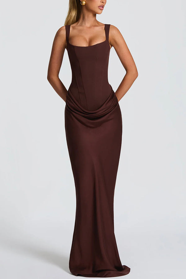 Denise | Square-Neck Maxi Dress