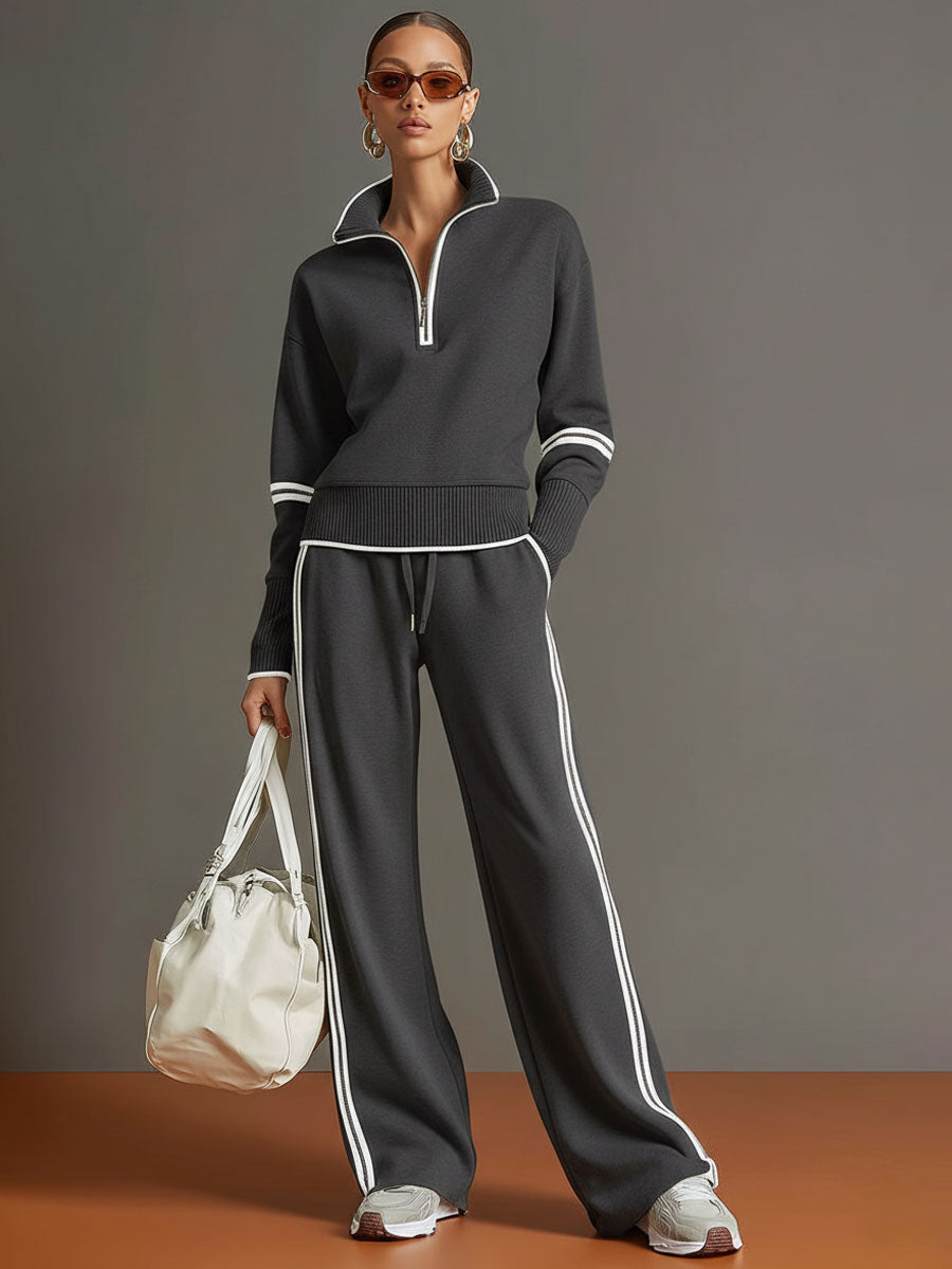 Christine blouse and wide-leg pants set by Bennett and Lowe, featuring a stylish coordinated outfit worn by a model.