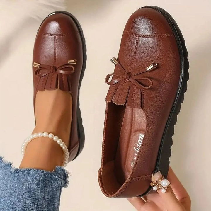 Bettina | Bow Fringe Slip-On Loafer