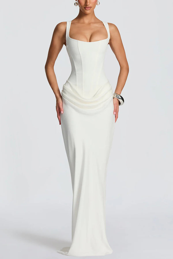 Denise | Square-Neck Maxi Dress