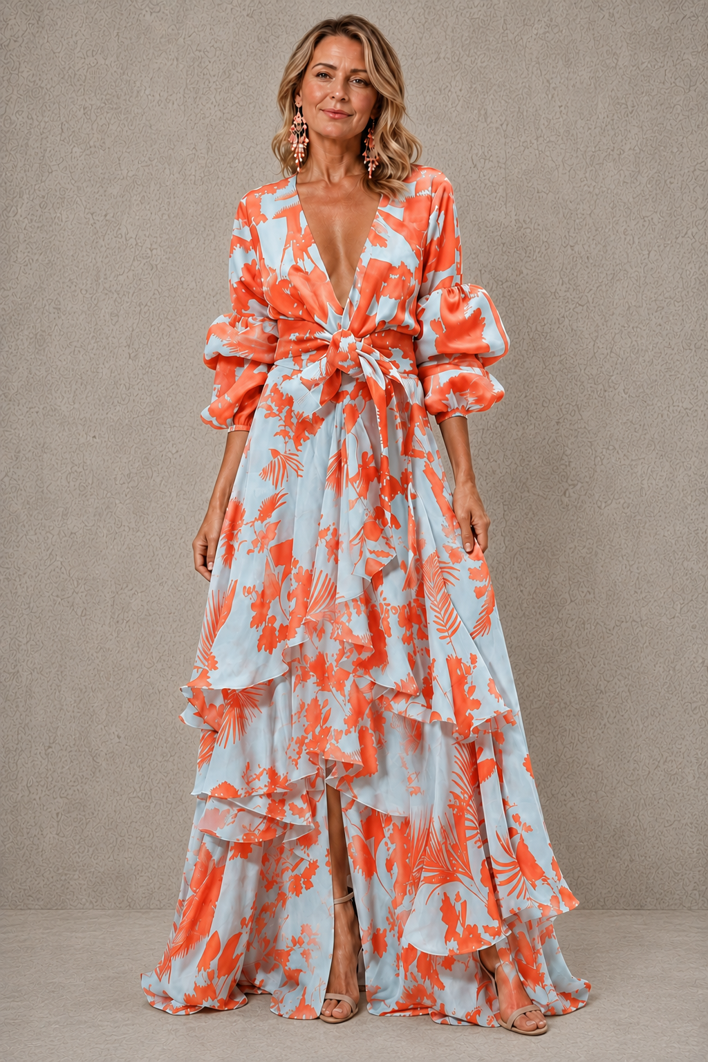 Victoria tiered bow belt from Bennett and Lowe, styled with elegant dresses, featuring a layered design and bow detail.