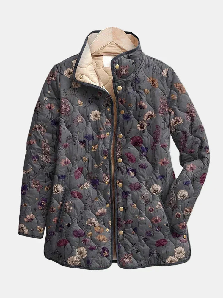 Camille | Vintage Floral Quilted Jacket