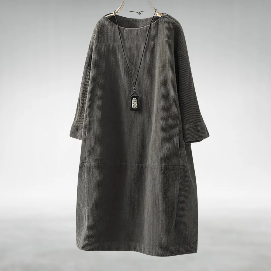 Maura | Relaxed Round-Neck Pocket Dress