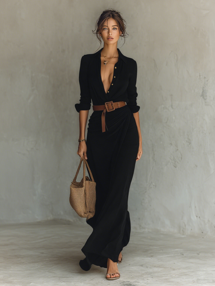 Renee | Collared Long Dress