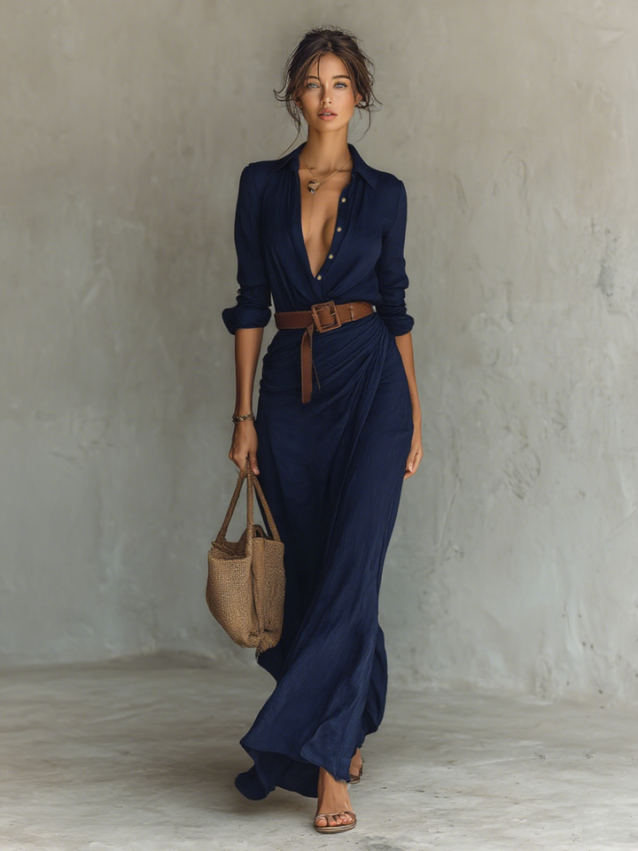 Renee | Collared Long Dress