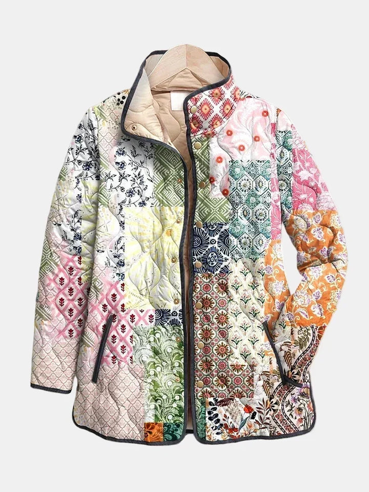 Genevieve | Floral-Print Quilted Jacket