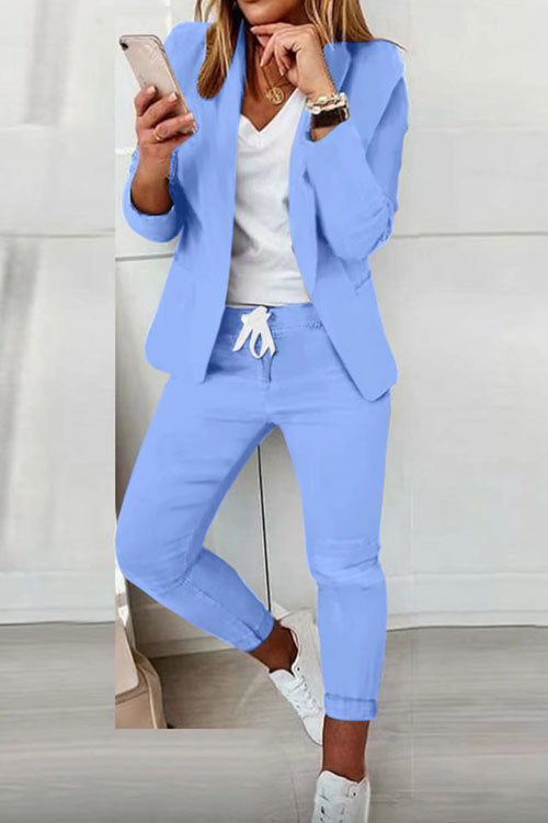 Bennett and Lowe Jessica relaxed everyday pants set featuring a comfortable matching top and pants in neutral fabric.