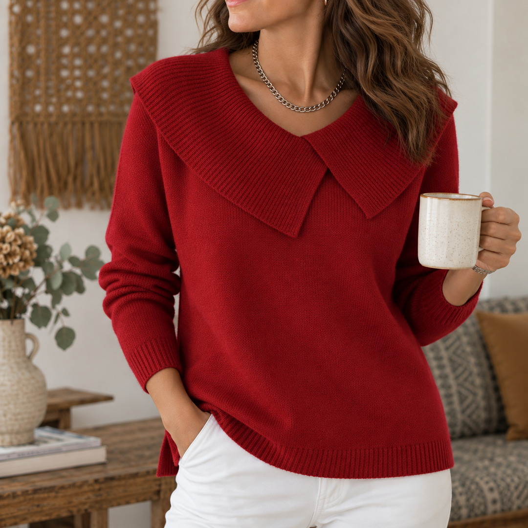 Sylvie draped-neck sweater for women by Bennett and Lowe